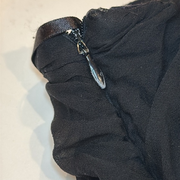 DVF Garvin Embellished Strapless Mini Dress | Black Sequin Silk | Size 2 - Picture 6 of 13